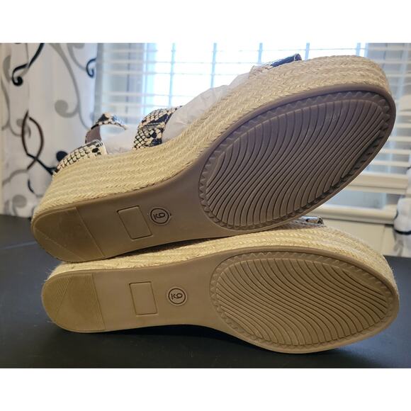 Scoop Women's Espadrille Wedge Sandal Size 9 Snake Print - Picture 7 of 9